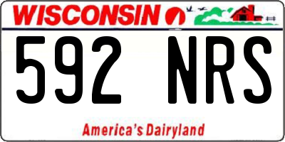 WI license plate 592NRS