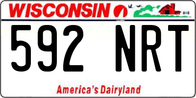WI license plate 592NRT