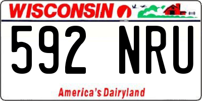 WI license plate 592NRU