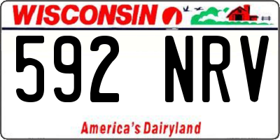 WI license plate 592NRV
