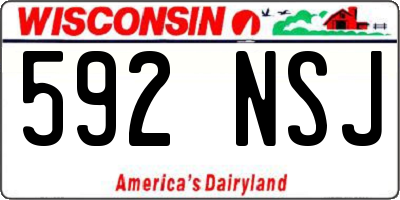 WI license plate 592NSJ