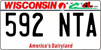 WI license plate 592NTA