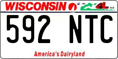 WI license plate 592NTC