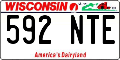 WI license plate 592NTE