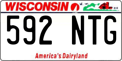 WI license plate 592NTG