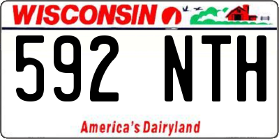 WI license plate 592NTH