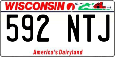 WI license plate 592NTJ