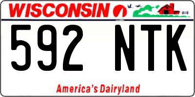 WI license plate 592NTK