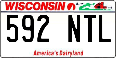 WI license plate 592NTL