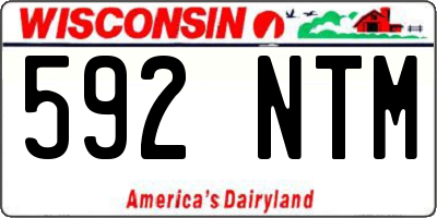 WI license plate 592NTM