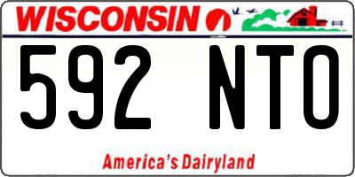 WI license plate 592NTO