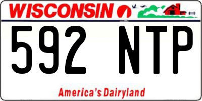 WI license plate 592NTP