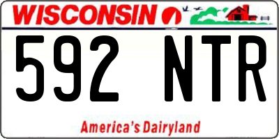 WI license plate 592NTR