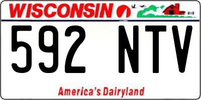 WI license plate 592NTV