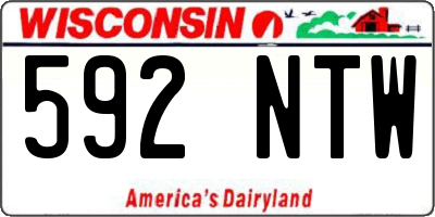 WI license plate 592NTW