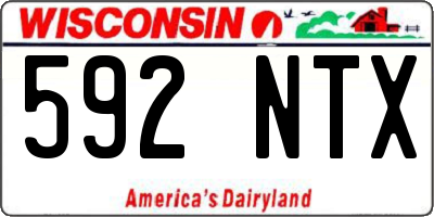 WI license plate 592NTX