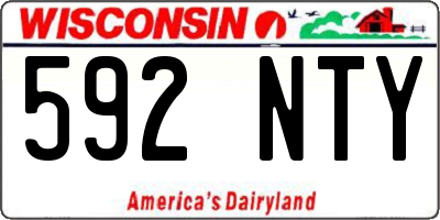 WI license plate 592NTY