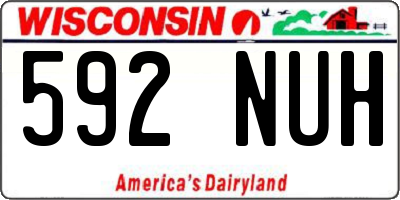 WI license plate 592NUH