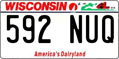 WI license plate 592NUQ