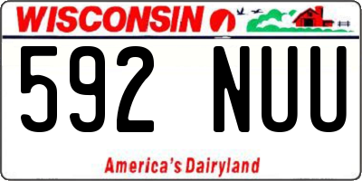 WI license plate 592NUU