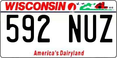WI license plate 592NUZ