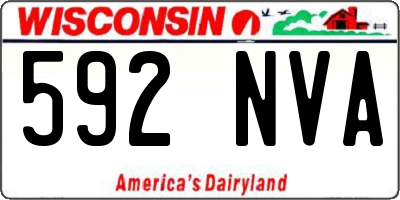 WI license plate 592NVA