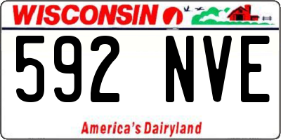 WI license plate 592NVE