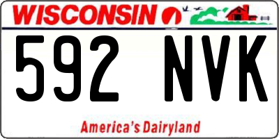 WI license plate 592NVK