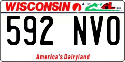 WI license plate 592NVO