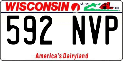 WI license plate 592NVP