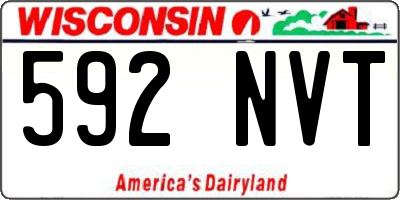 WI license plate 592NVT