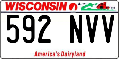 WI license plate 592NVV