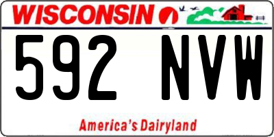 WI license plate 592NVW