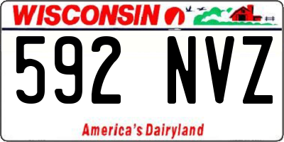 WI license plate 592NVZ