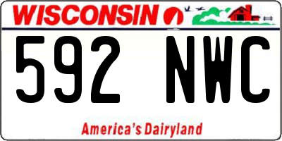 WI license plate 592NWC