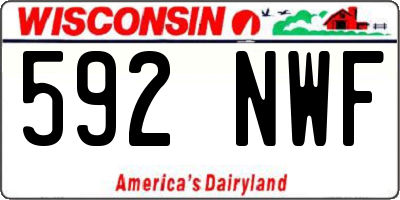 WI license plate 592NWF