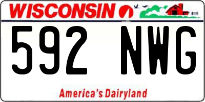 WI license plate 592NWG