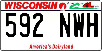 WI license plate 592NWH