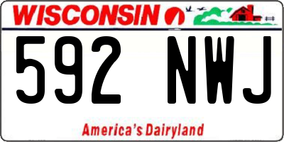 WI license plate 592NWJ