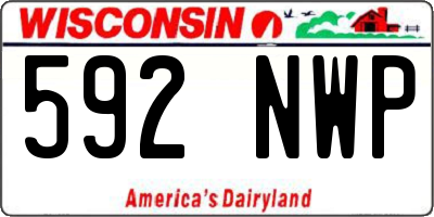 WI license plate 592NWP
