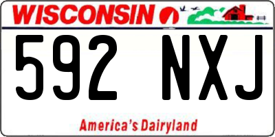 WI license plate 592NXJ