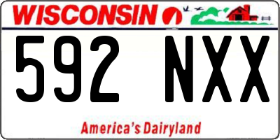 WI license plate 592NXX