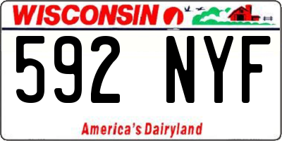 WI license plate 592NYF