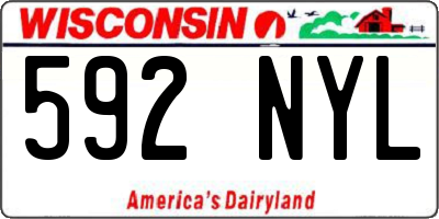 WI license plate 592NYL
