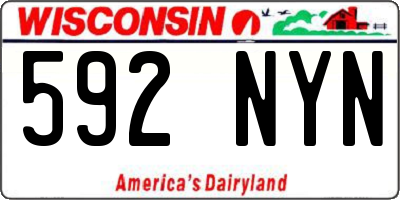 WI license plate 592NYN