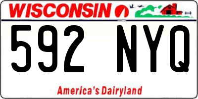 WI license plate 592NYQ