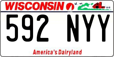 WI license plate 592NYY