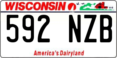 WI license plate 592NZB
