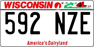 WI license plate 592NZE