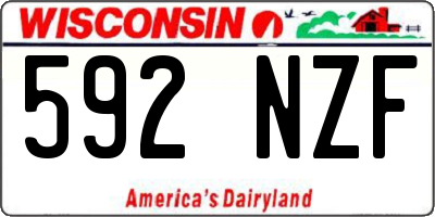 WI license plate 592NZF
